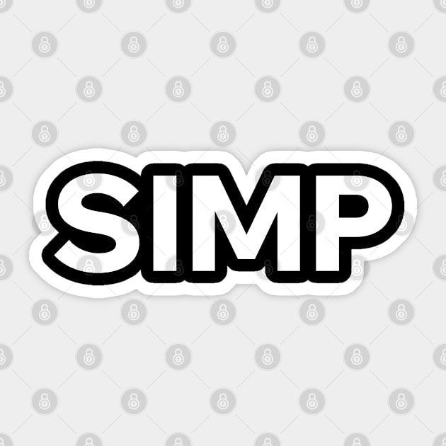 Simp Sticker by Aome Art